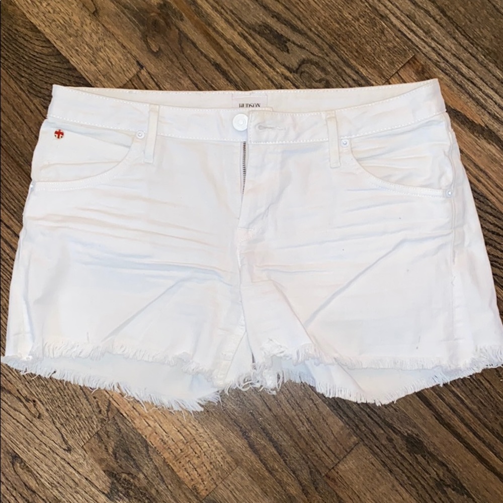White Denim Hudson Shorts